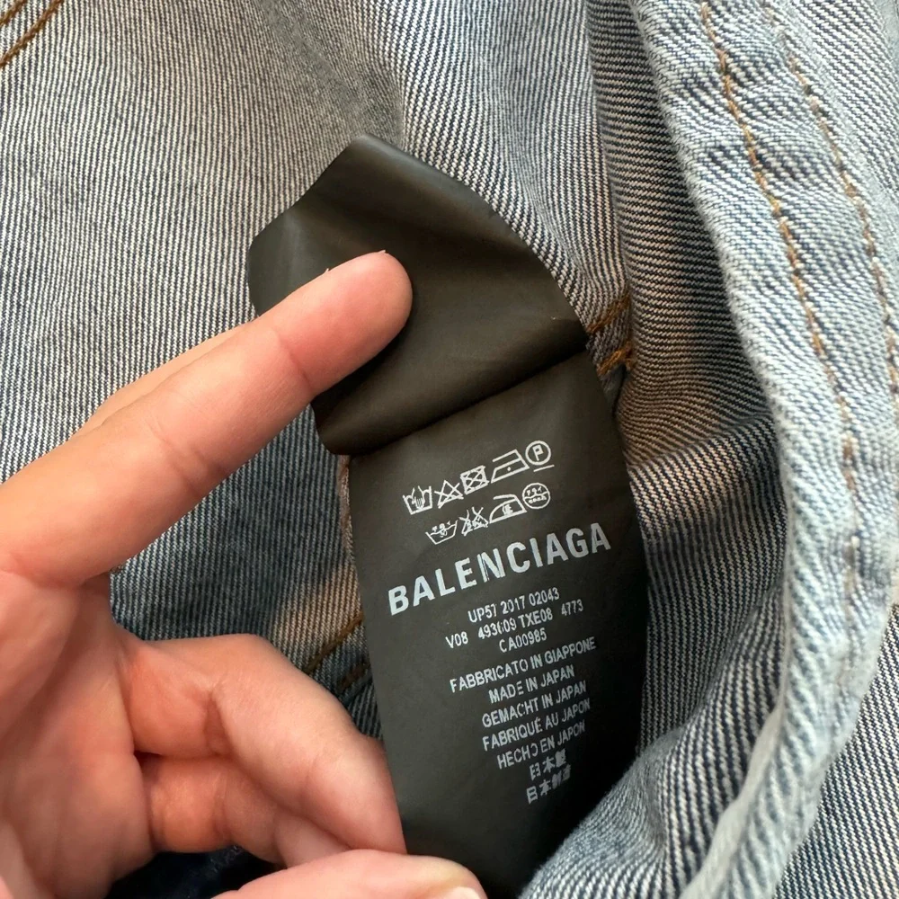 Balenciaga Indigo Denim Jacket Size 36 - Picture 4 of 5